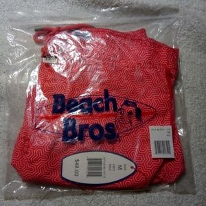 Men's Red Geo Swim Trunks